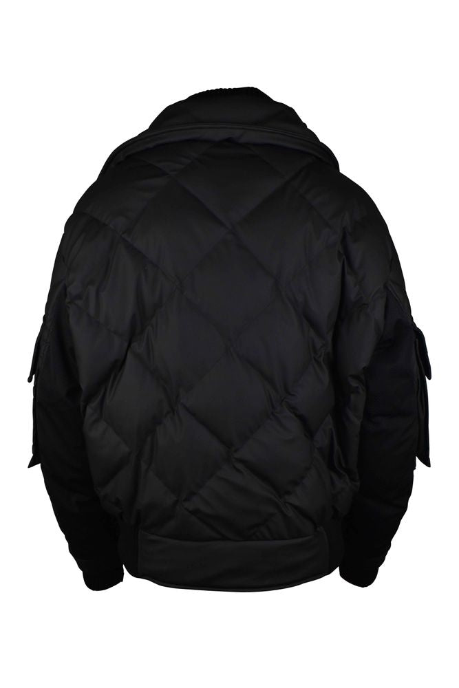 Quilted Down Jacket With Oversized Cut