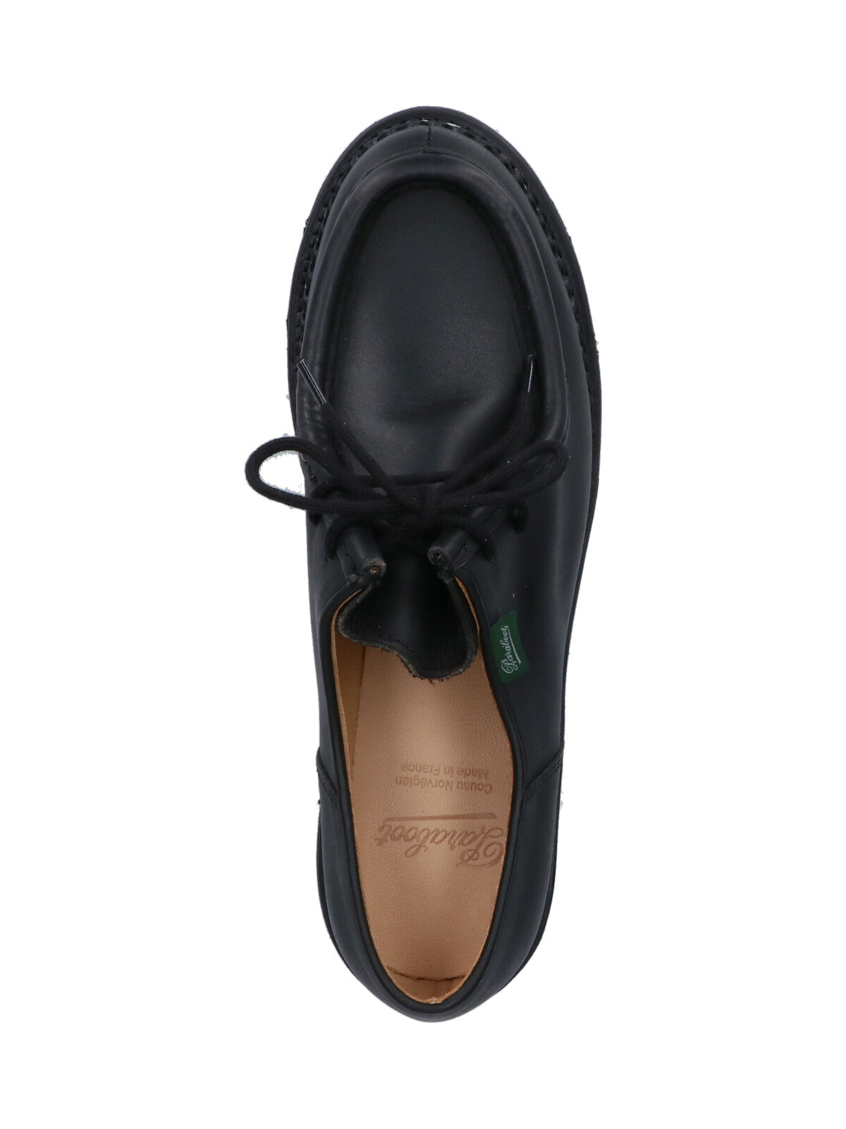 Rounded Toe Black Calf Leather Derby Shoes