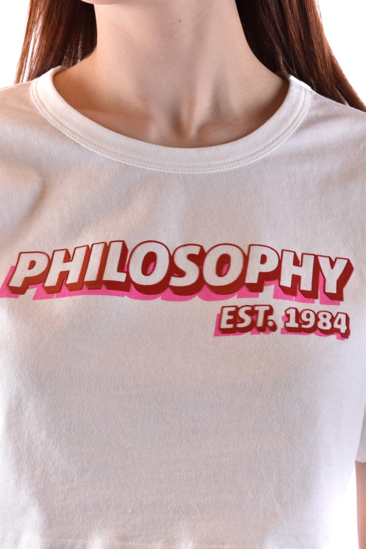 Cropped T-Shirt With Bold Graphic