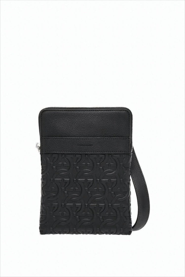 Textured Leather Crossbody Bag