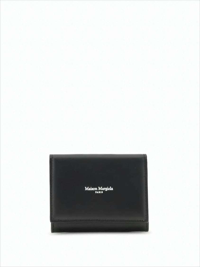 Black Calfskin Leather Wallet with Minimalist Design
