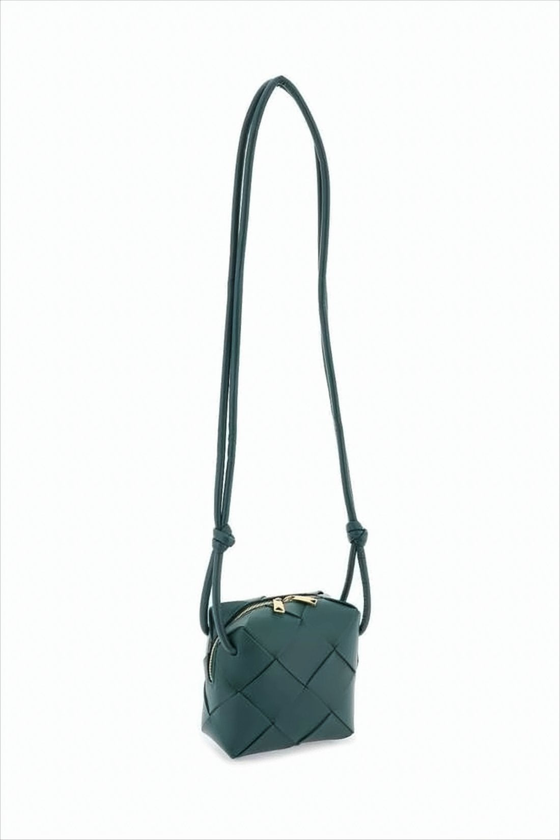 Compact Green Lambskin Shoulder Bag
