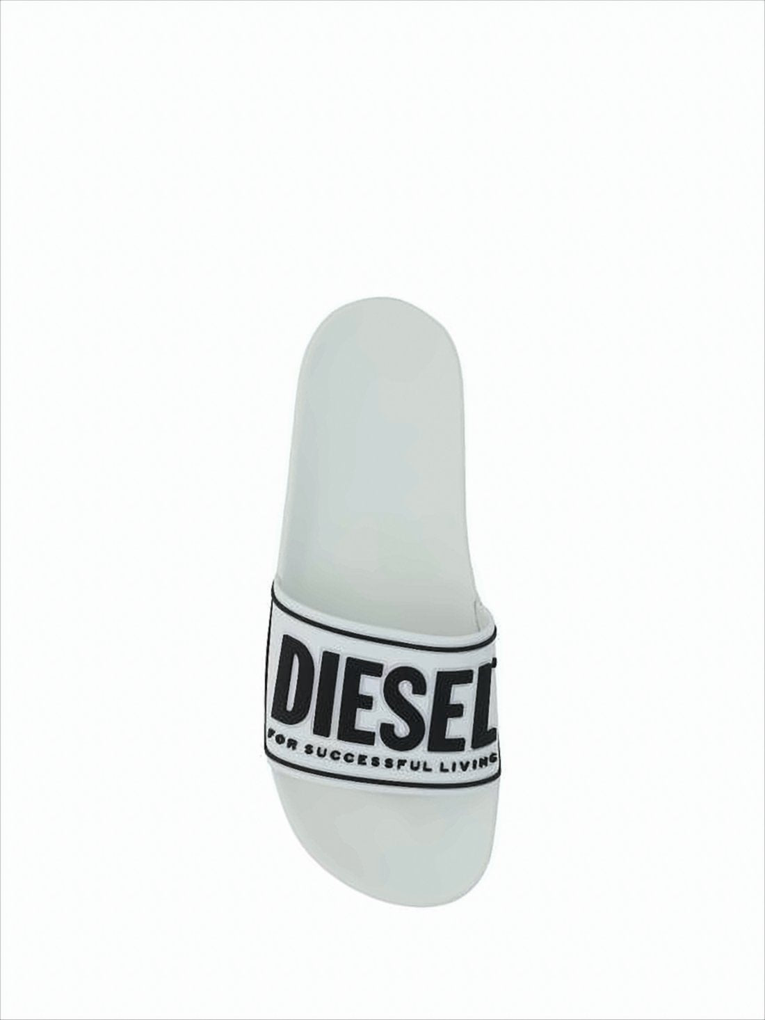 Minimalist White Rubber Slide Sandals