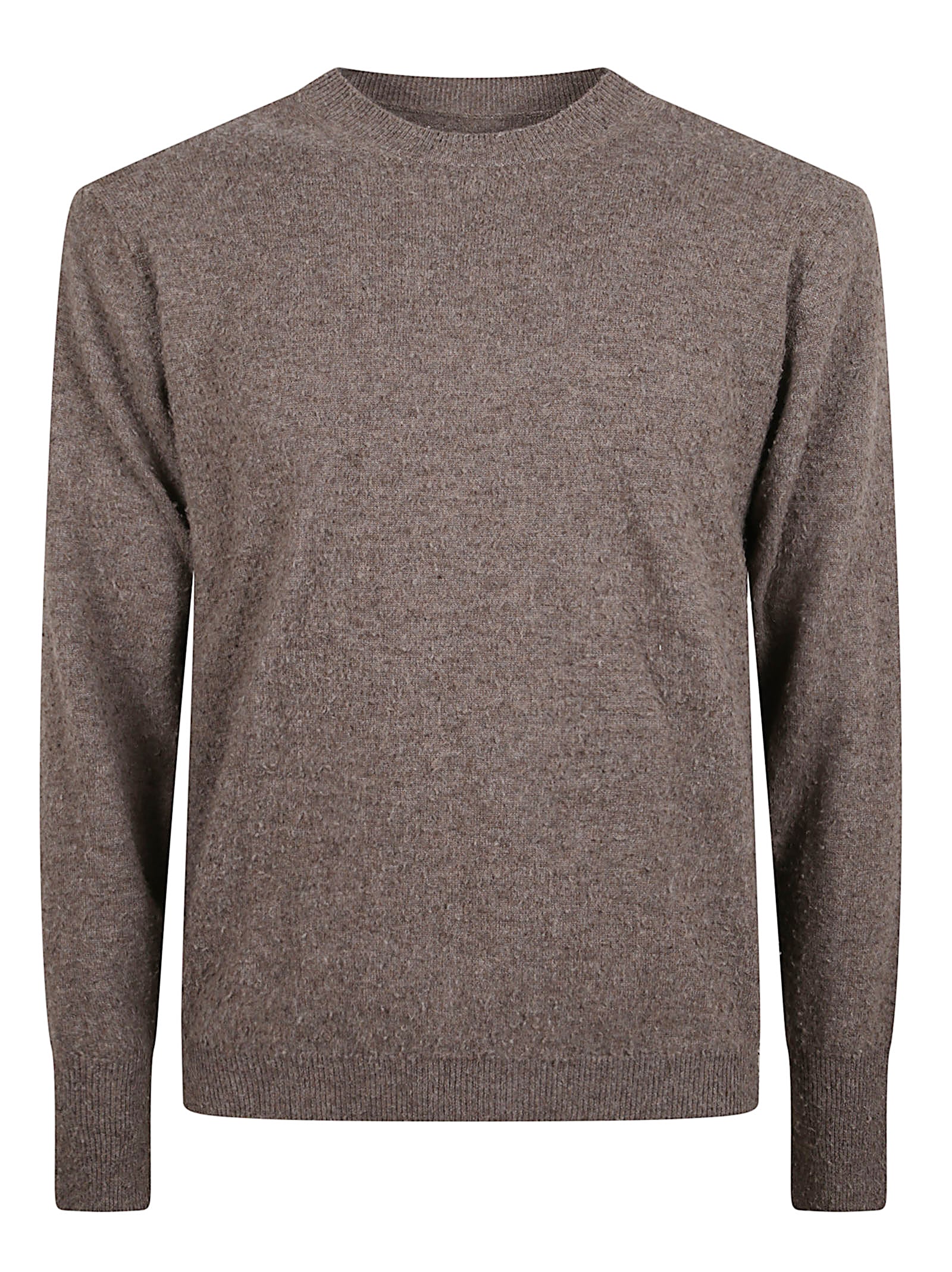 Heathered Brown Cashmere-Cotton Sweater