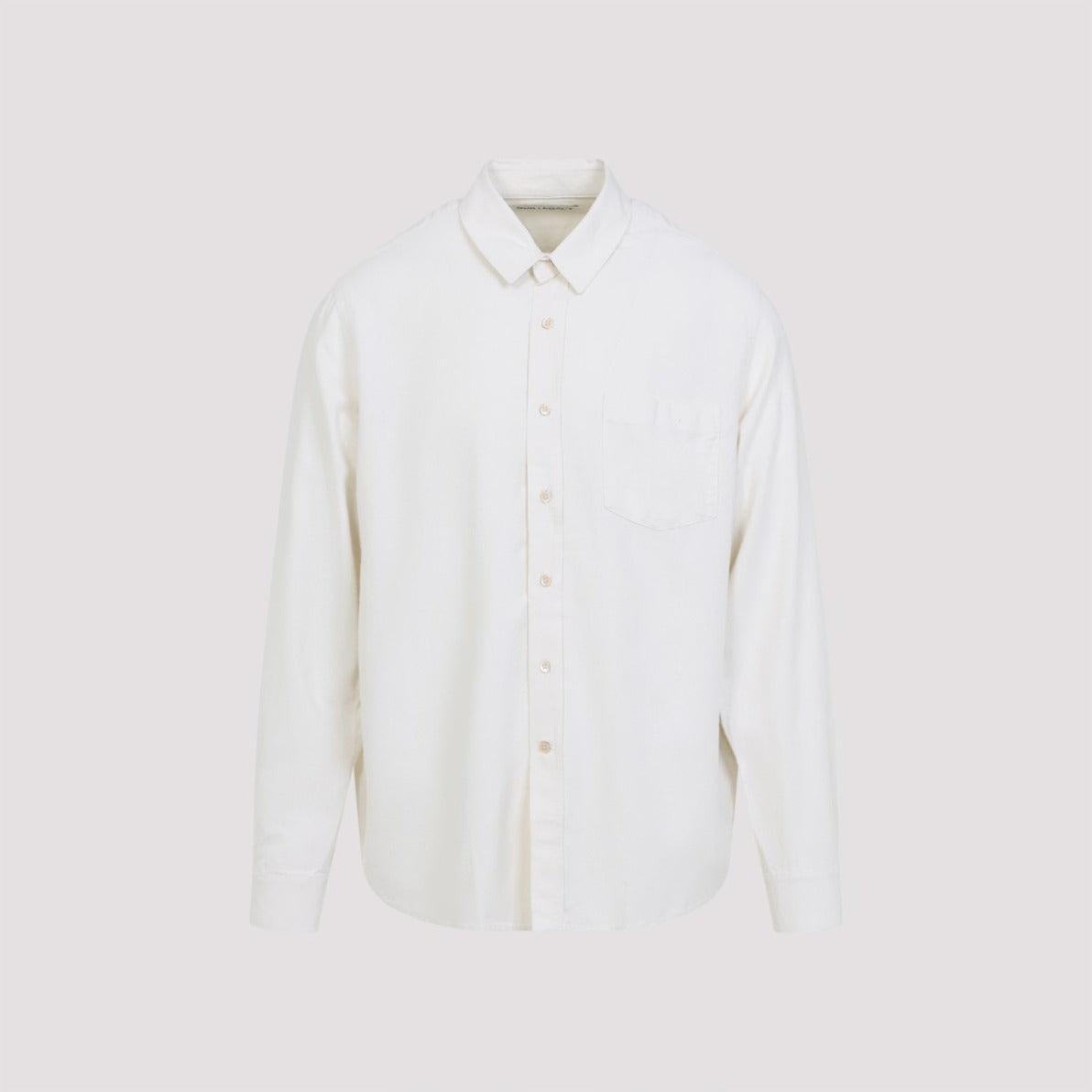 Silk Button-Up Shirt With Chest Pocket
