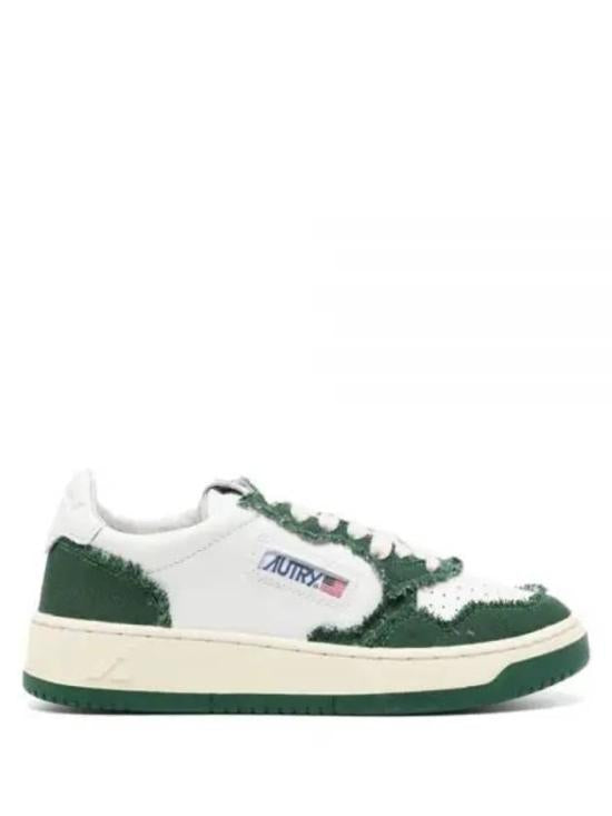 Low-Top Sneakers with Smooth and Textured Accents