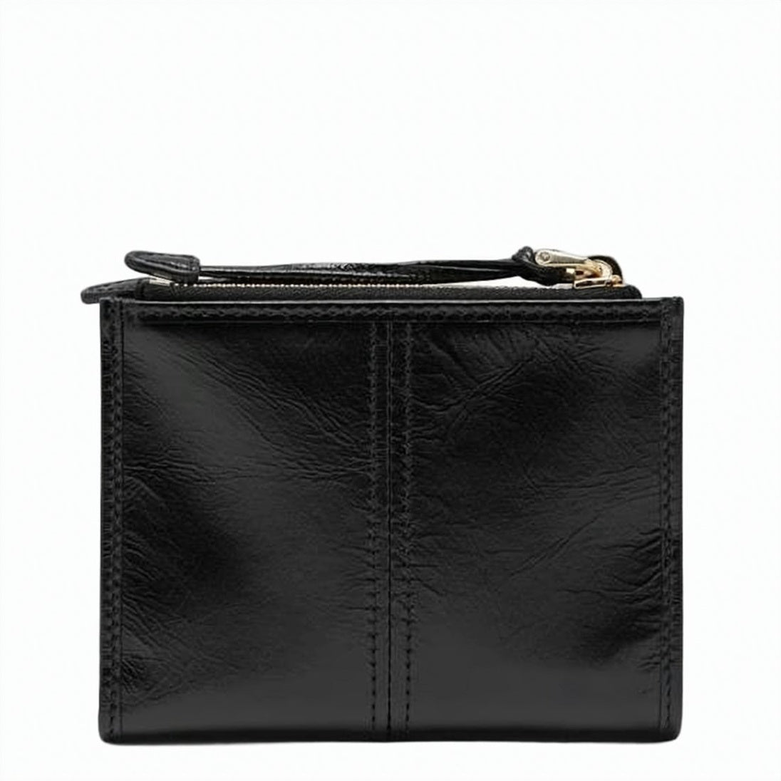 Finish Compact Bifold Wallet with Metal Logo