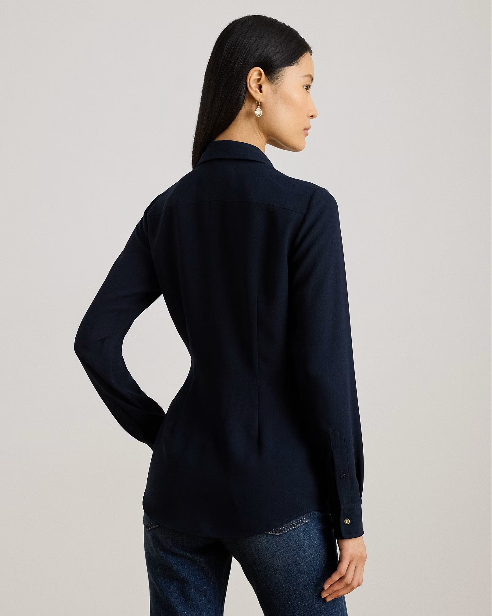 Navy Blue Kreshay Recycled Blouse Shirt