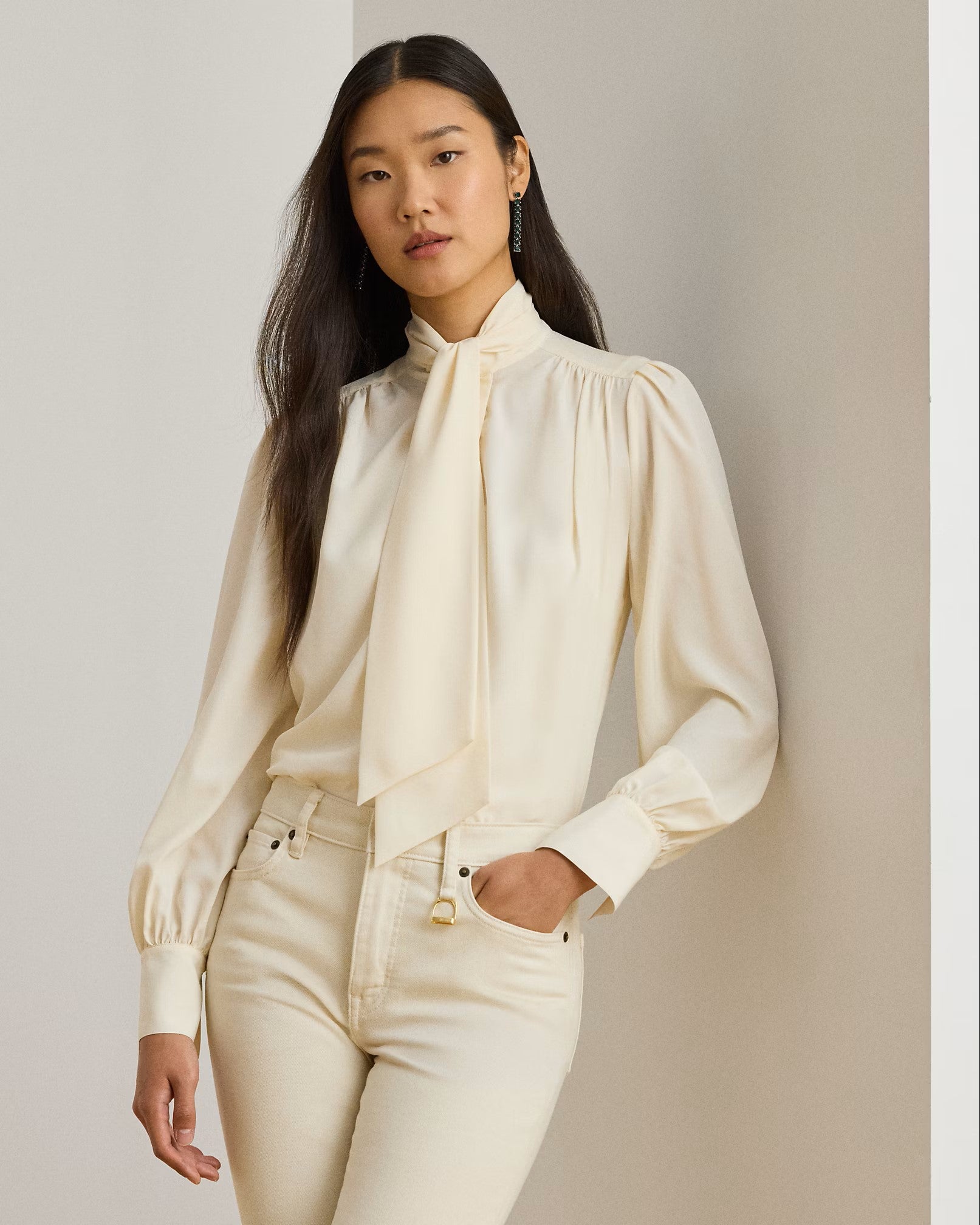Natural Klaryce Recycled Georgette Blouse Shirt