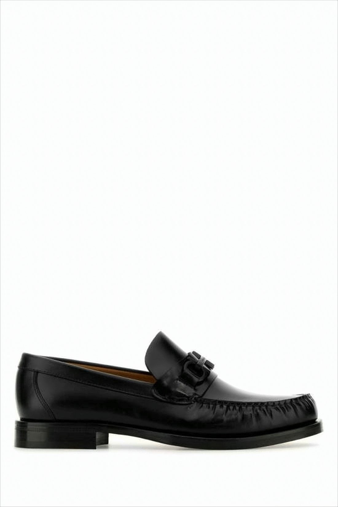 Smooth Calf Leather Black Loafers