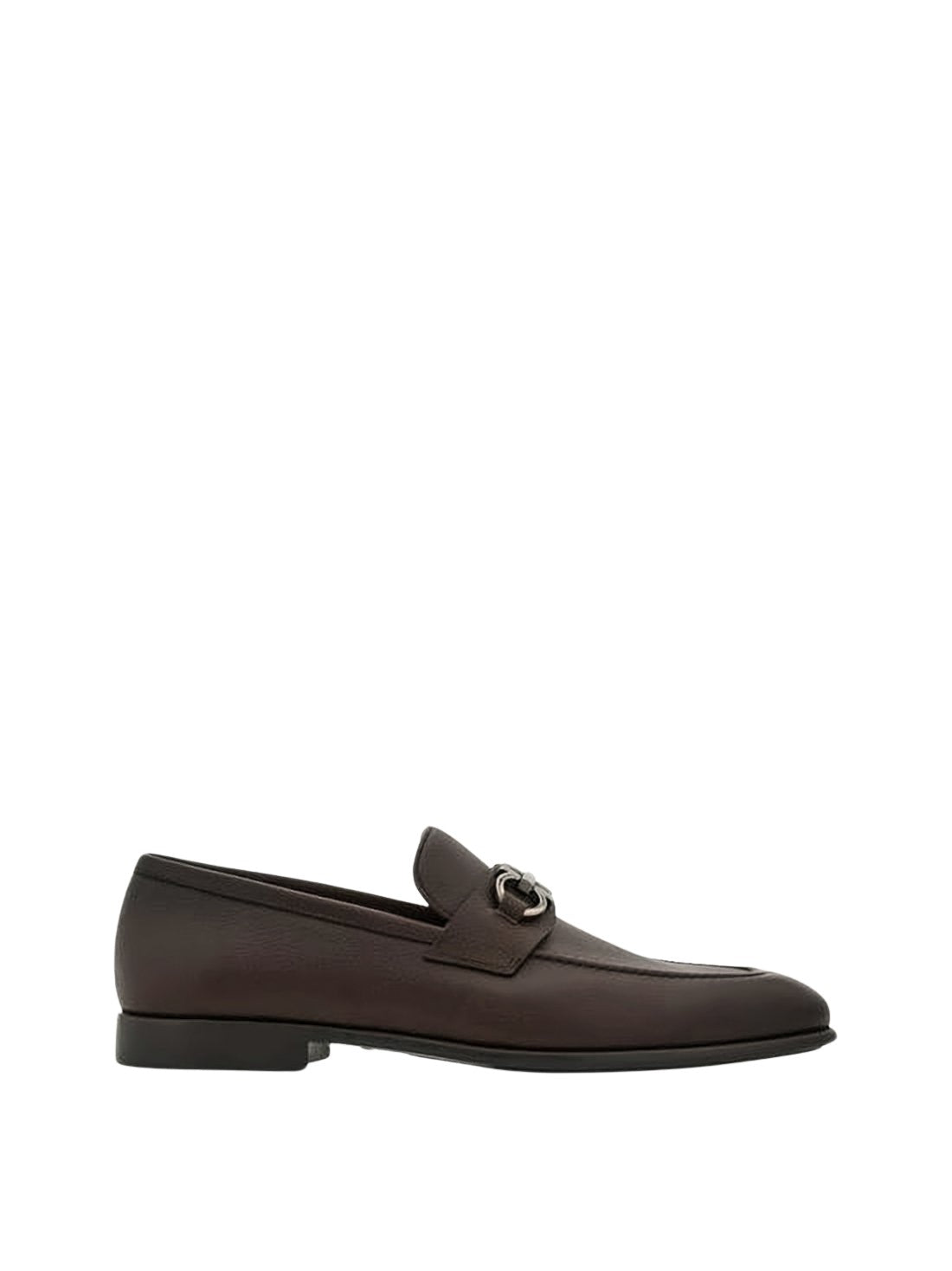 Brown Leather Loafers with Polished Finish