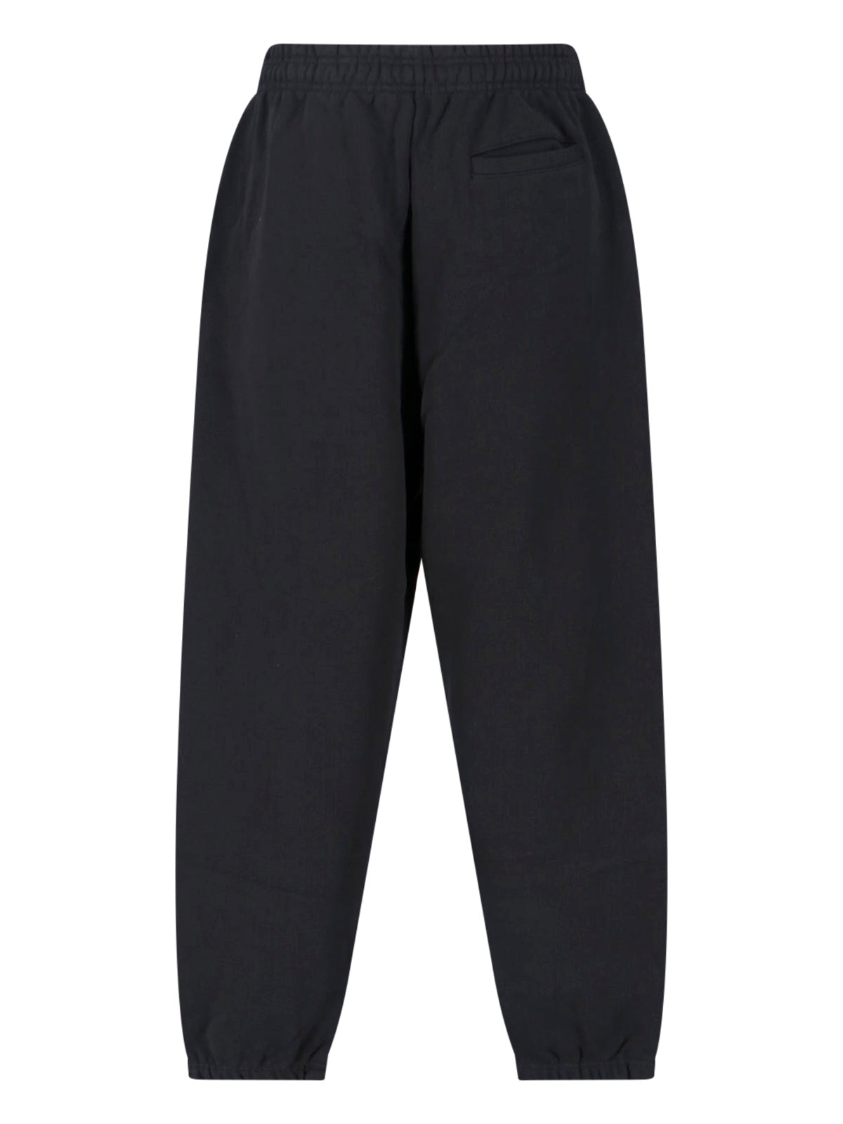 Black Elastic Waistband Cotton Sports Trousers