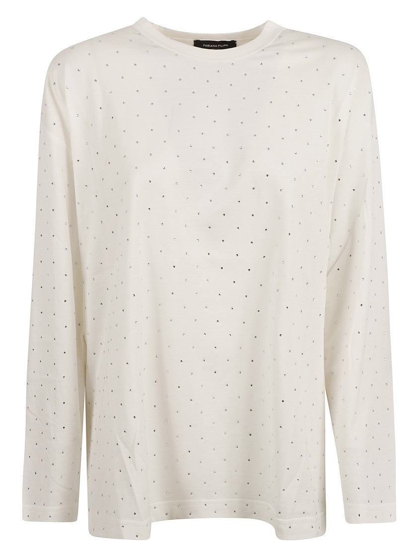 Relaxed Fit White Sweater