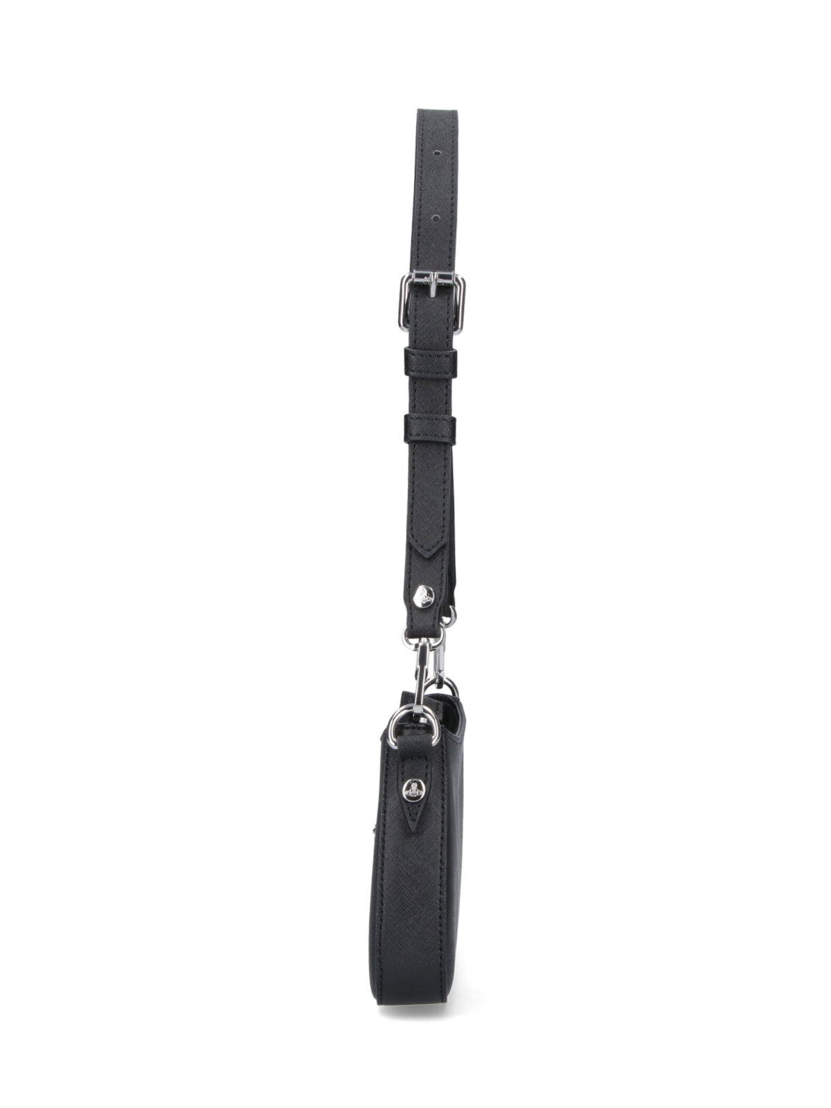 "Tasha" Shoulder Bag In Black Fabric