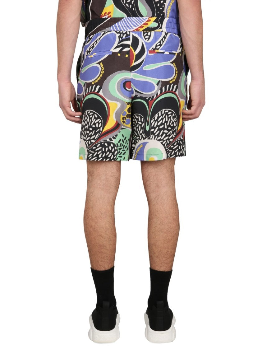 Psychedelic Print Bermuda Shorts