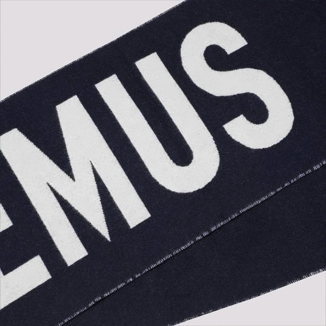 Long Rectangular Wool Scarf with Bold Lettering