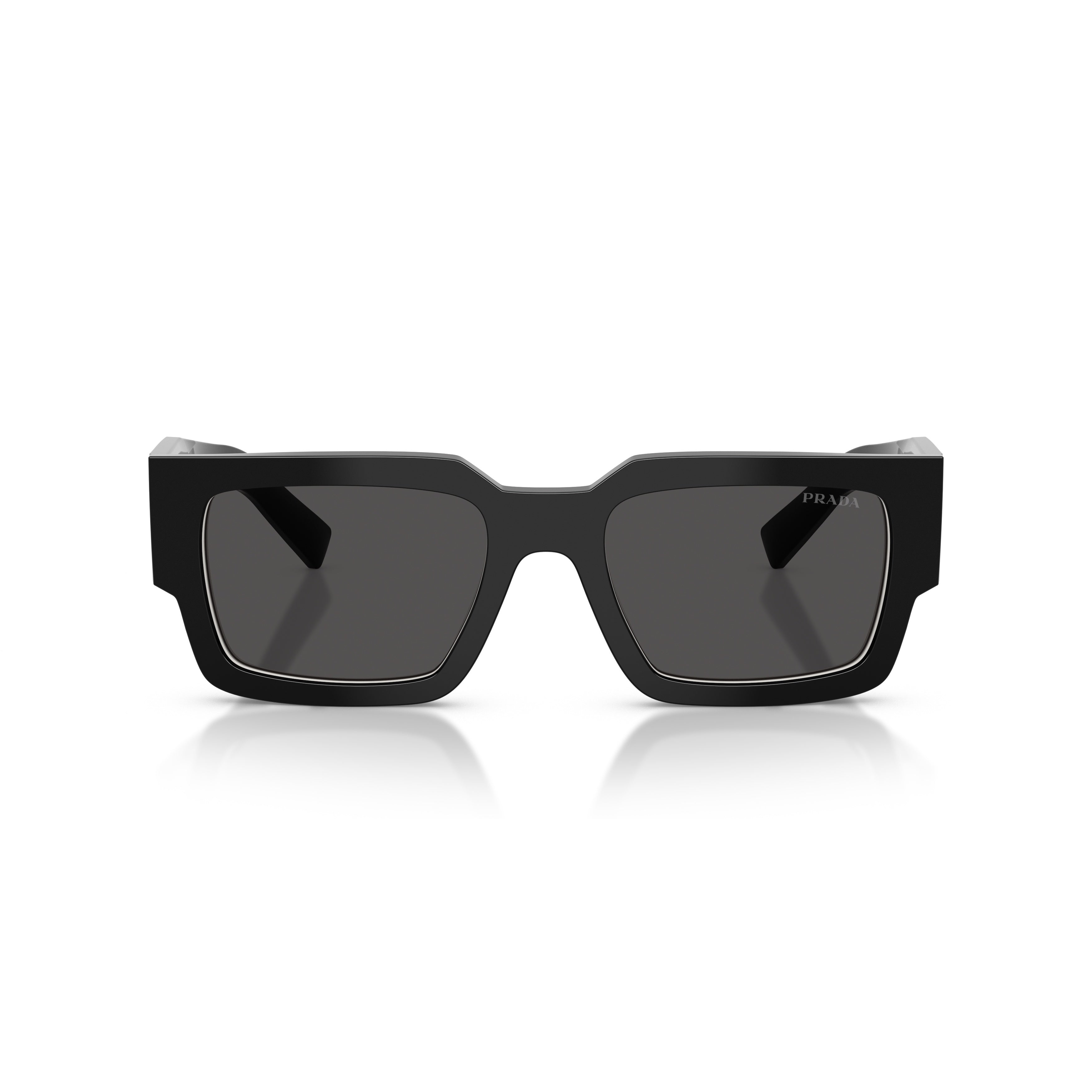 0pr B17s Rectangular Black Acetate Sunglasses