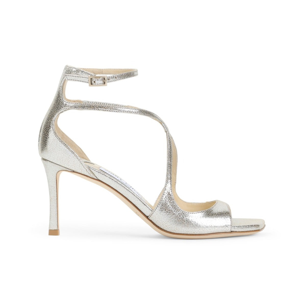 Gleaming Open-Toe Sandals With Delicate Ankle Strap