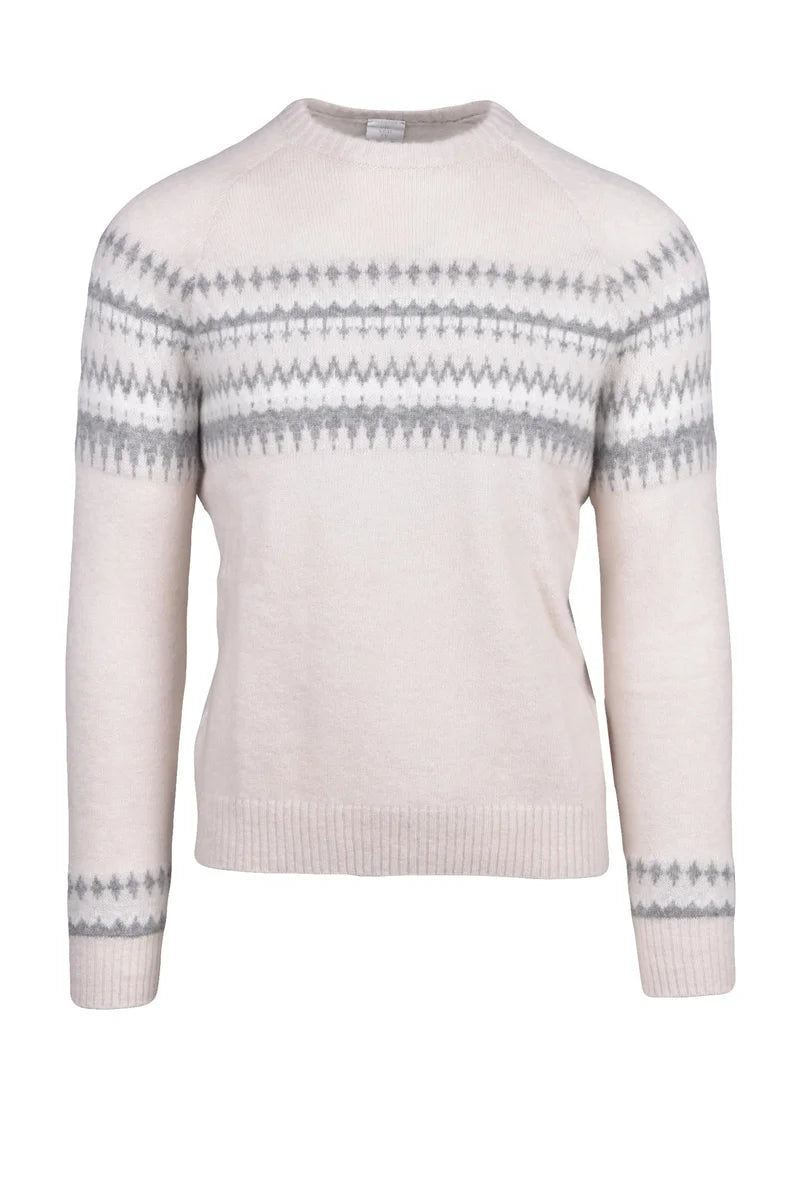 Cashmere Silk Crew Neck Sweater - Beige