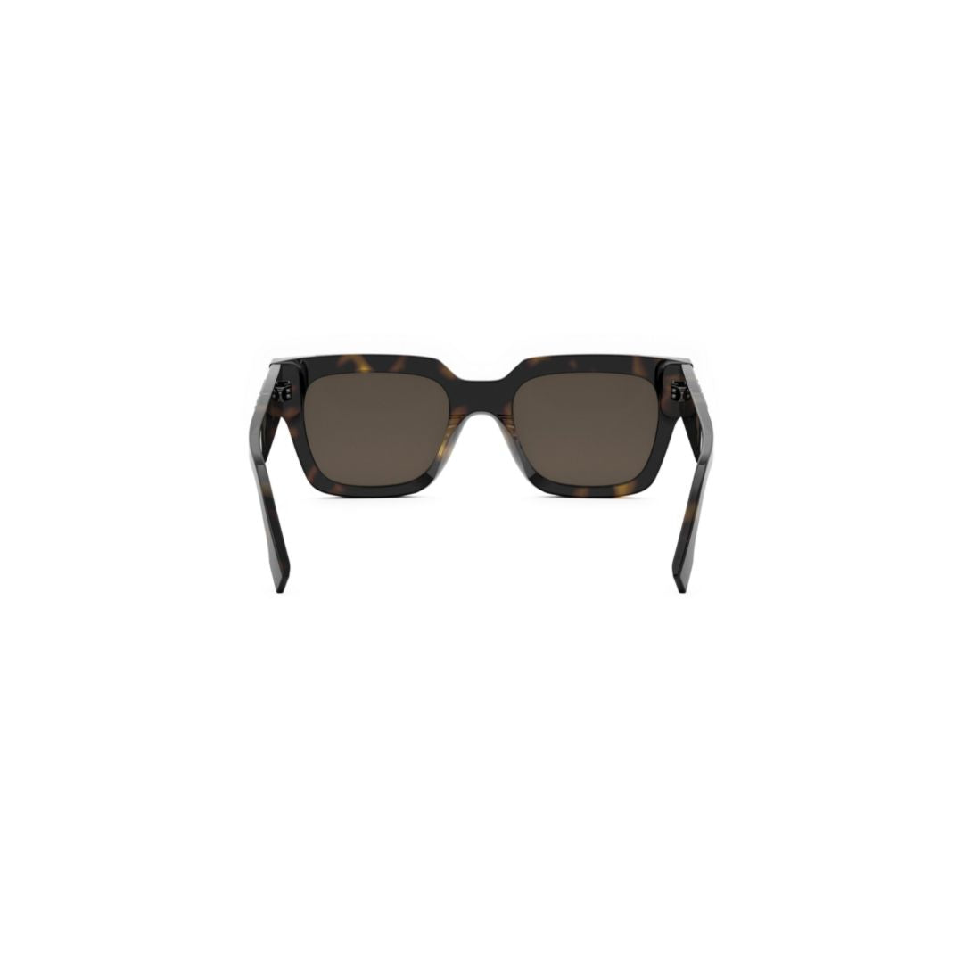 Fe40078i Bold Rectangular Tortoiseshell Sunglasses