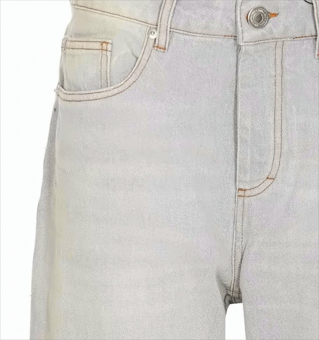Light Wash Denim Pants with Classic Five-Pocket Design