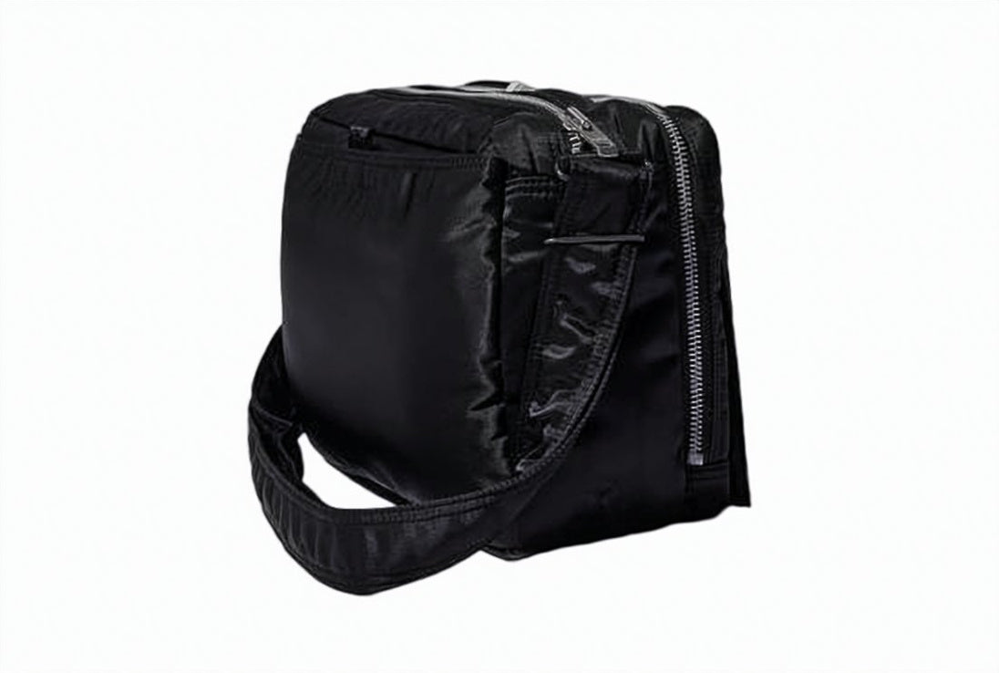 Compact Nylon Crossbody Bag with Zip Pockets