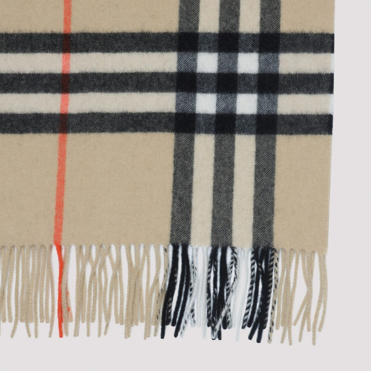 Cashmere Scarf With Classic Check Pattern
