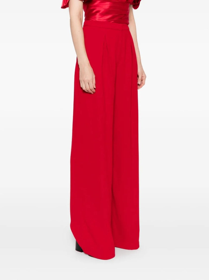 High-Waisted Straight-Cut Tailored Pants
