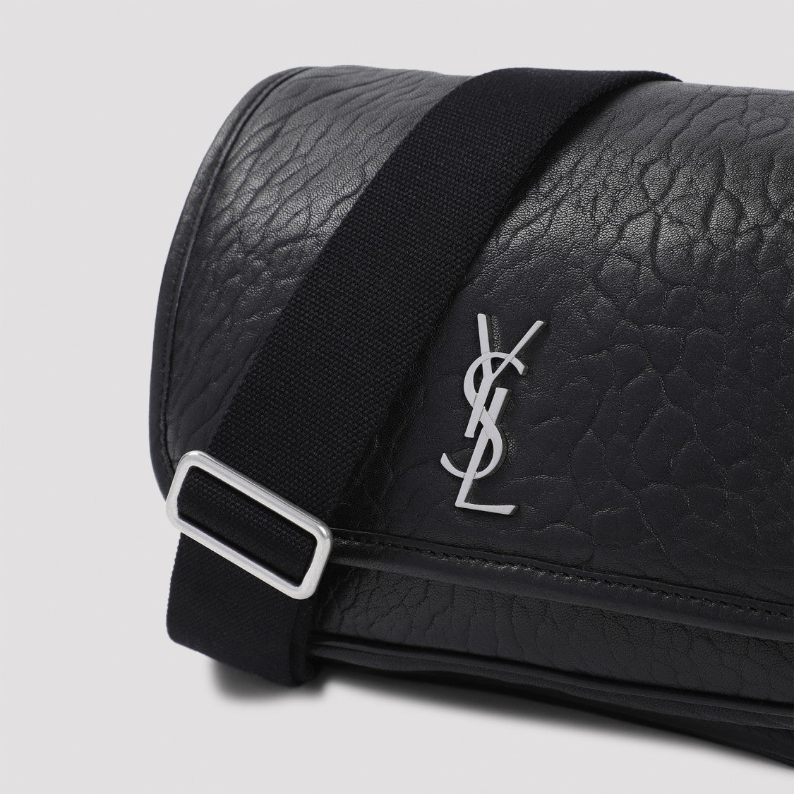 Compact Black Leather Shoulder Bag