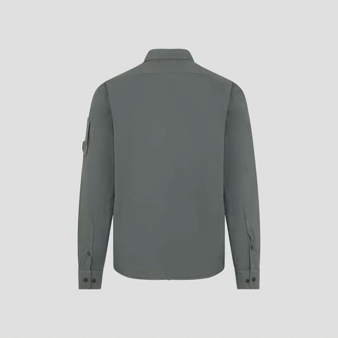 Structured Long-Sleeve Shirt with Button-Down Front and Chest Pockets