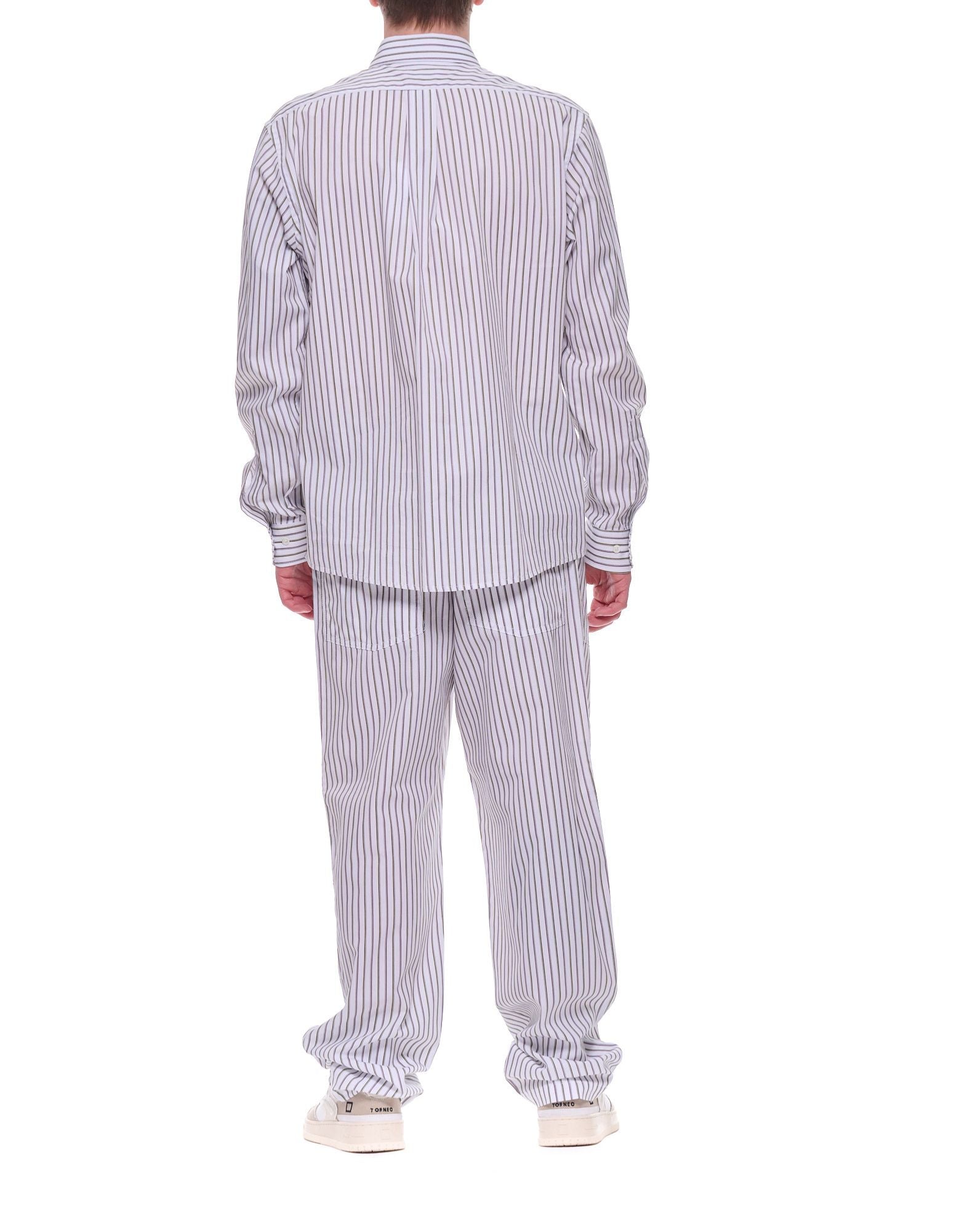 Sage Men’s Striped Cotton Shirt