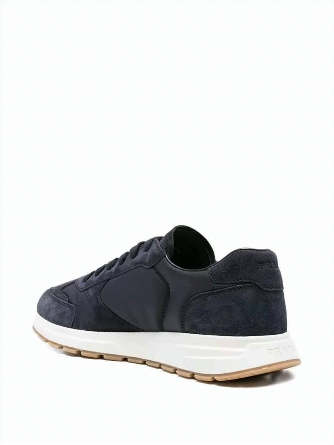 Low-Top Sneakers with Smooth and Suede Textures
