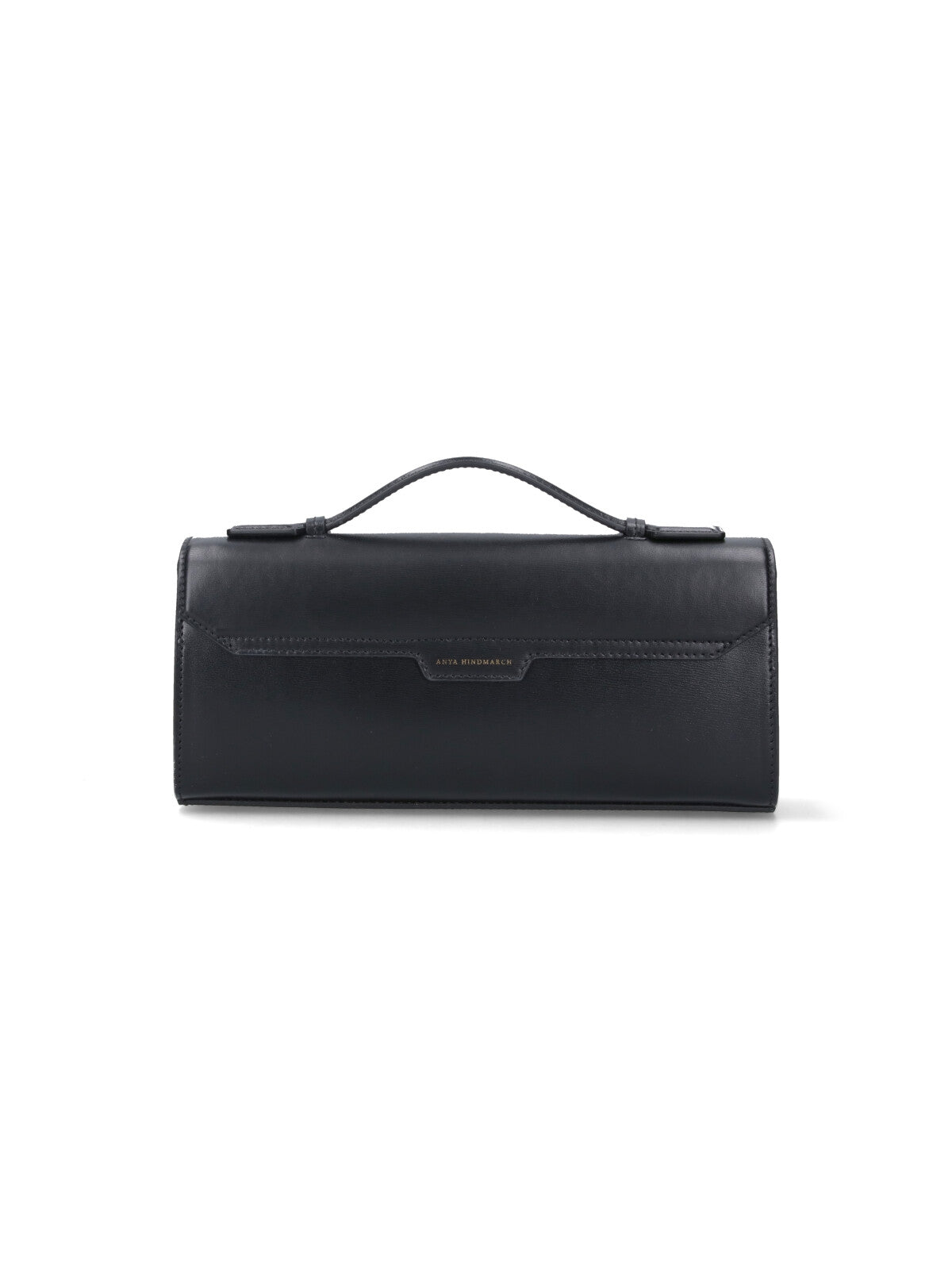 Rectangular Black Leather Clutch