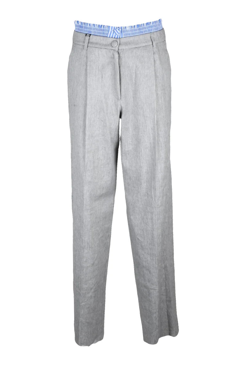 Sport Linen Blend Pants - Grey