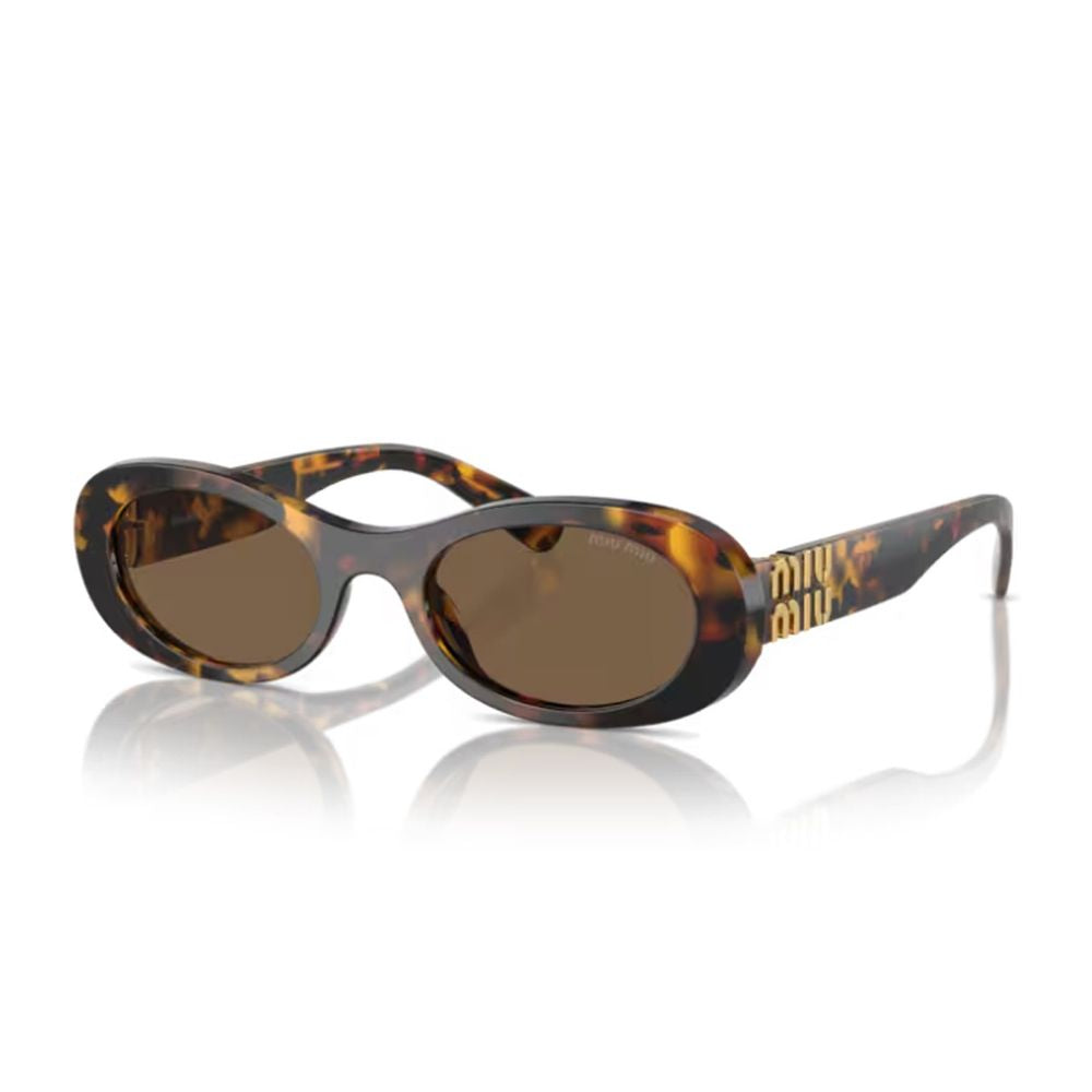 Oversized Oval Sunglasses in Dark Havana Acetate