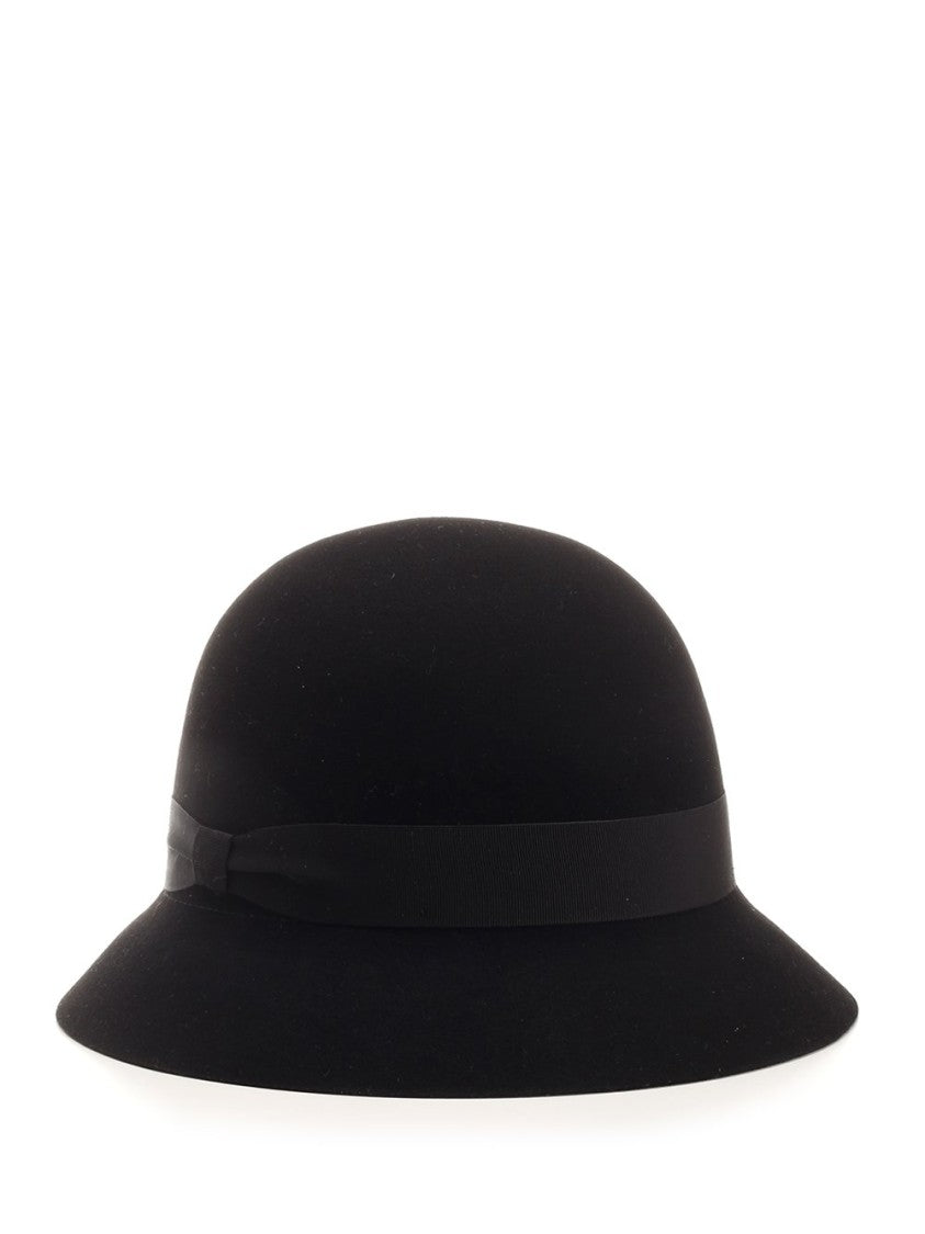 Rounded Wool Hat With Flared Brim