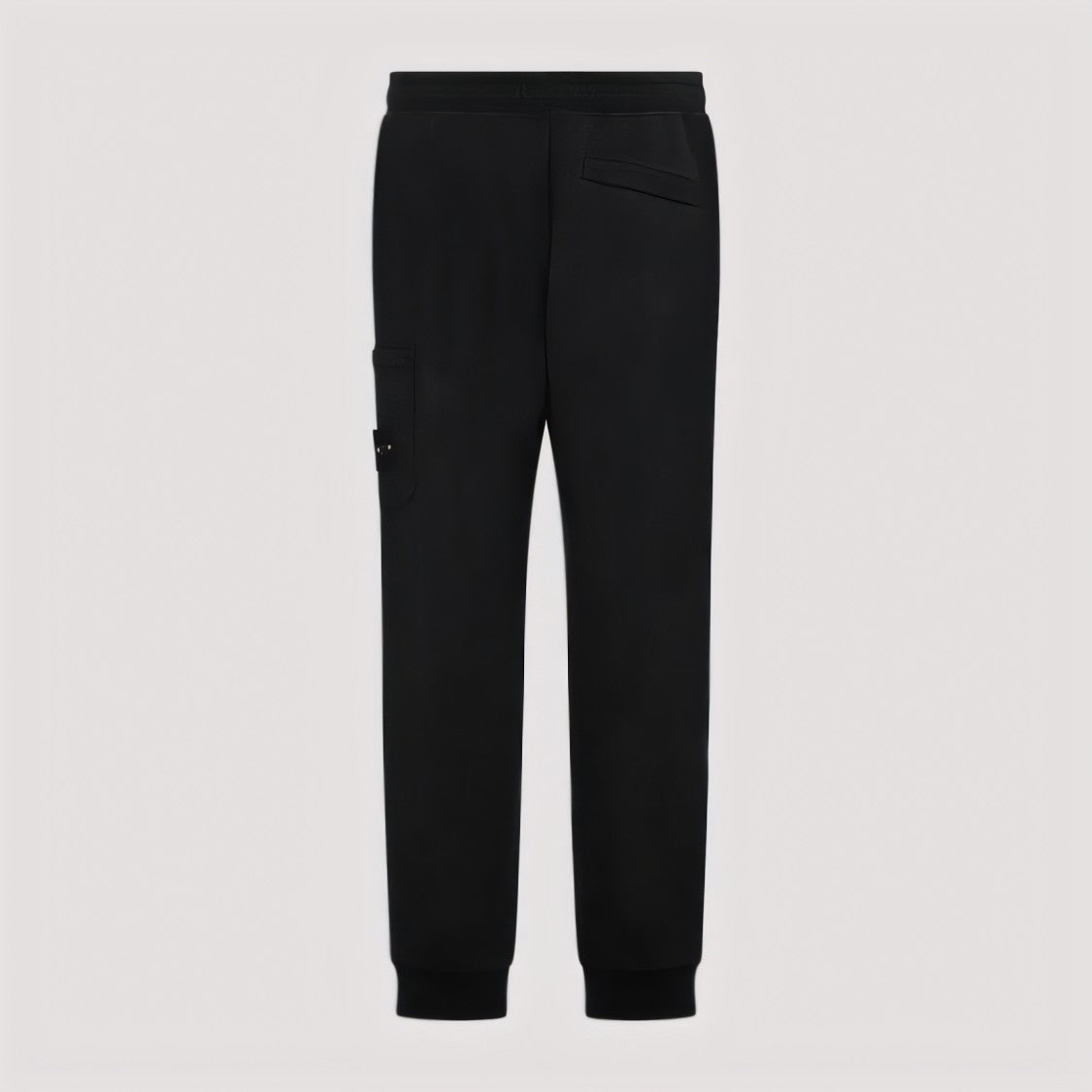 Black Jogger Pants With Adjustable Waist And Cargo Pocket