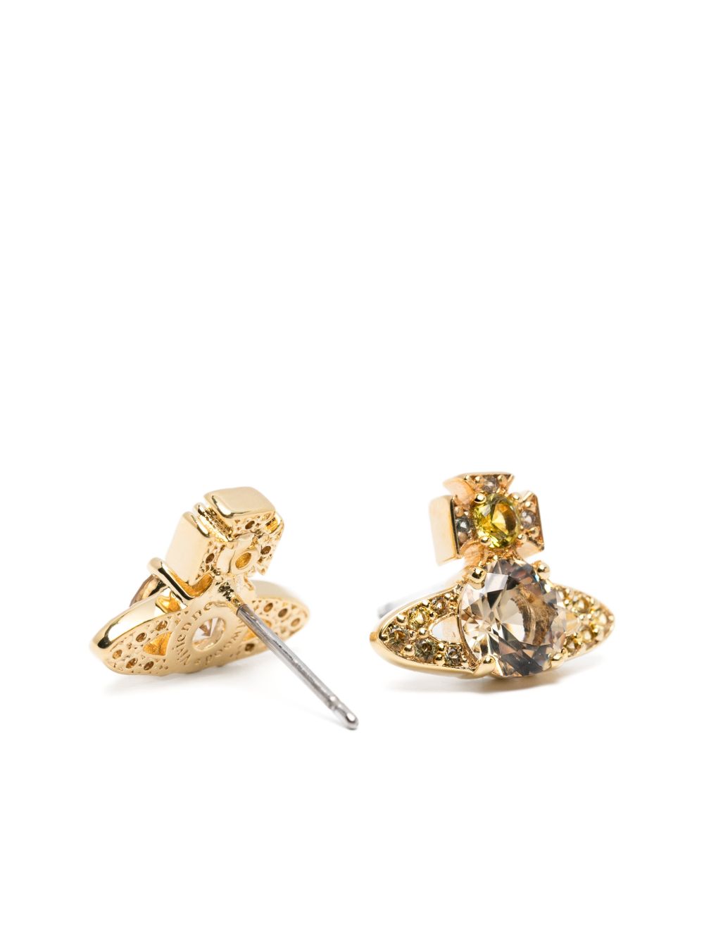 Gold-tone Crystal Embellishment Earrings