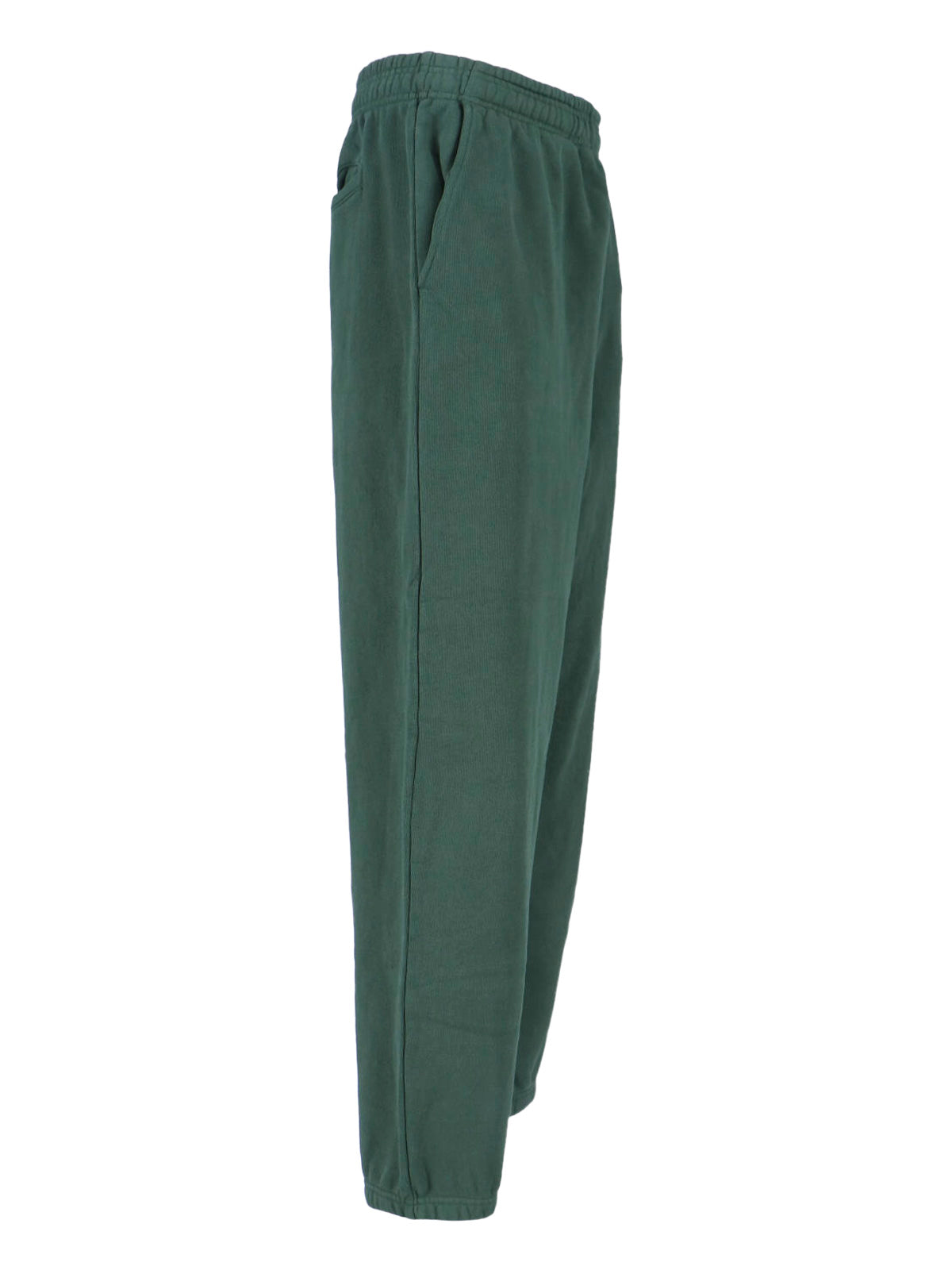 Green Relaxed-Fit Cotton Sports Pants