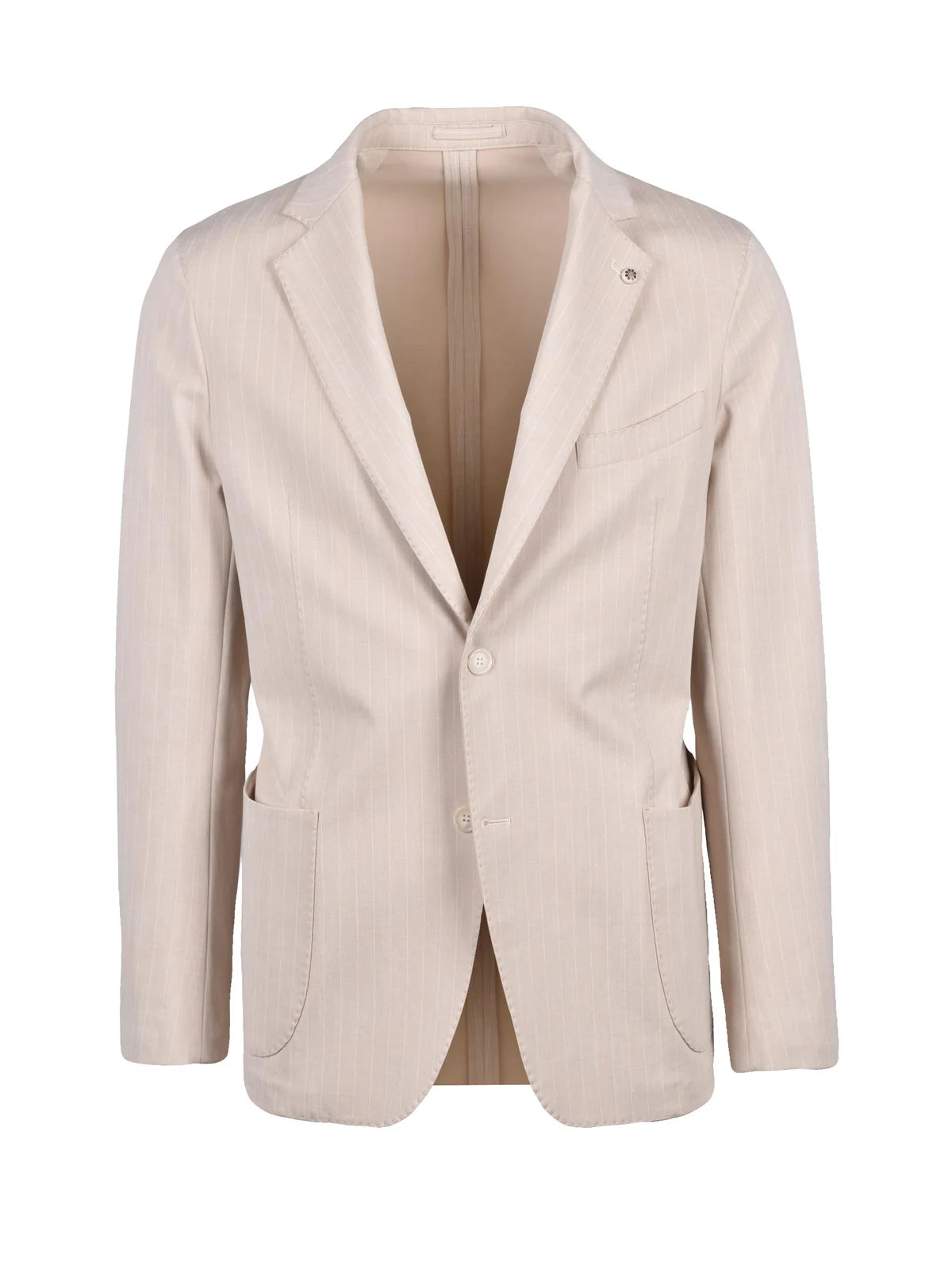 Beige Cotton Polyamide Elastane Jacket