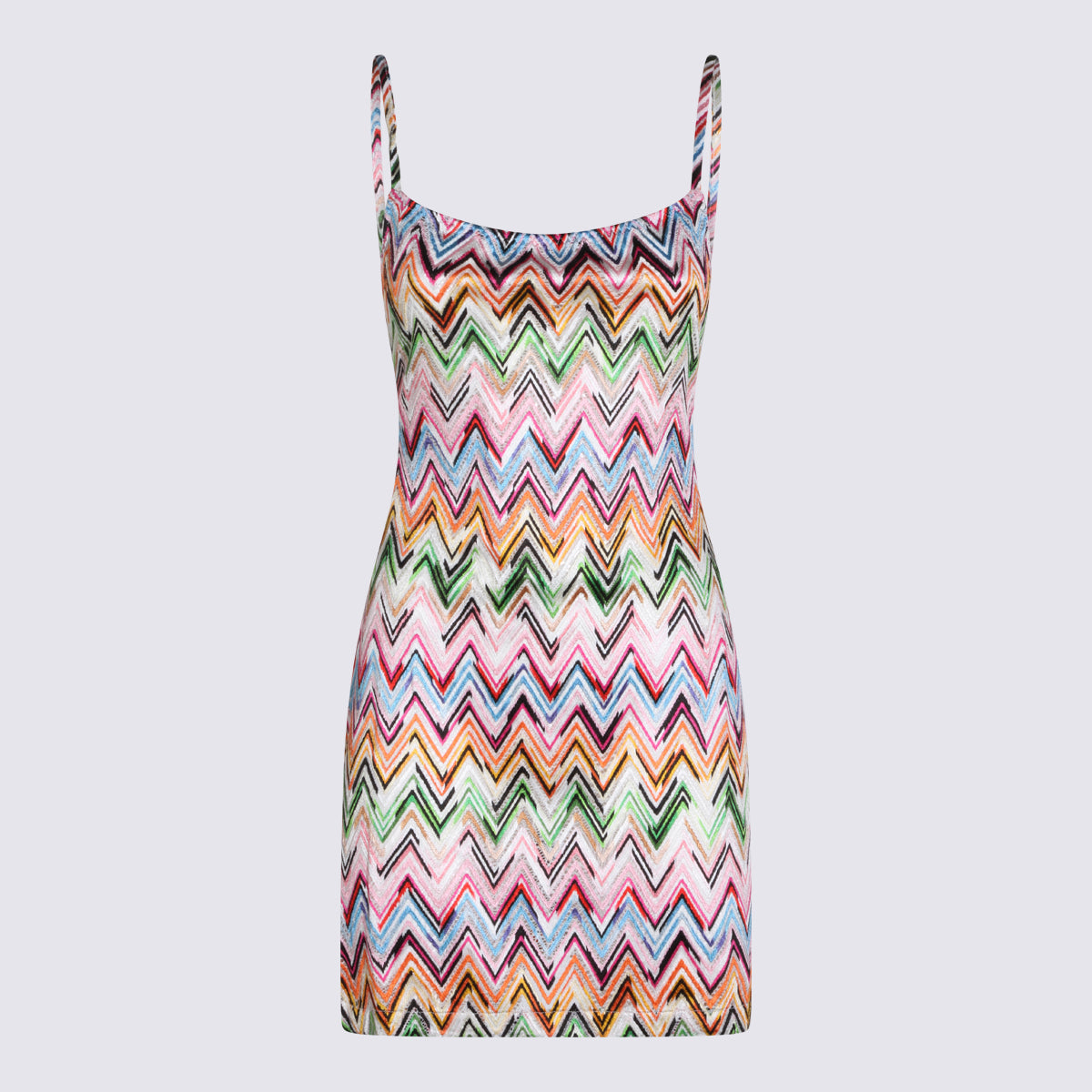 Playful Zigzag Pattern Fitted Mini Dress
