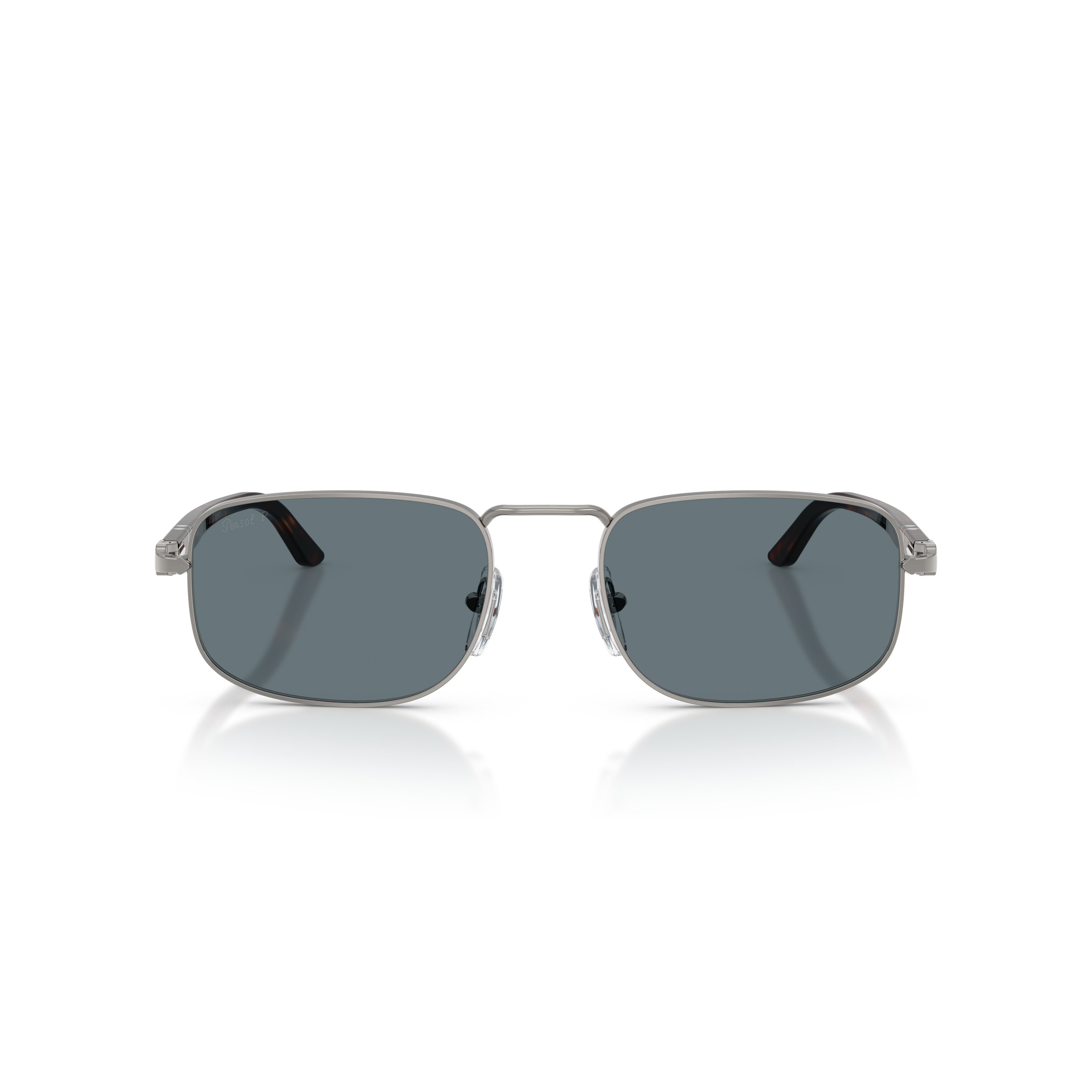 Rectangular Metal Frame Sunglasses With Tortoiseshell Tips