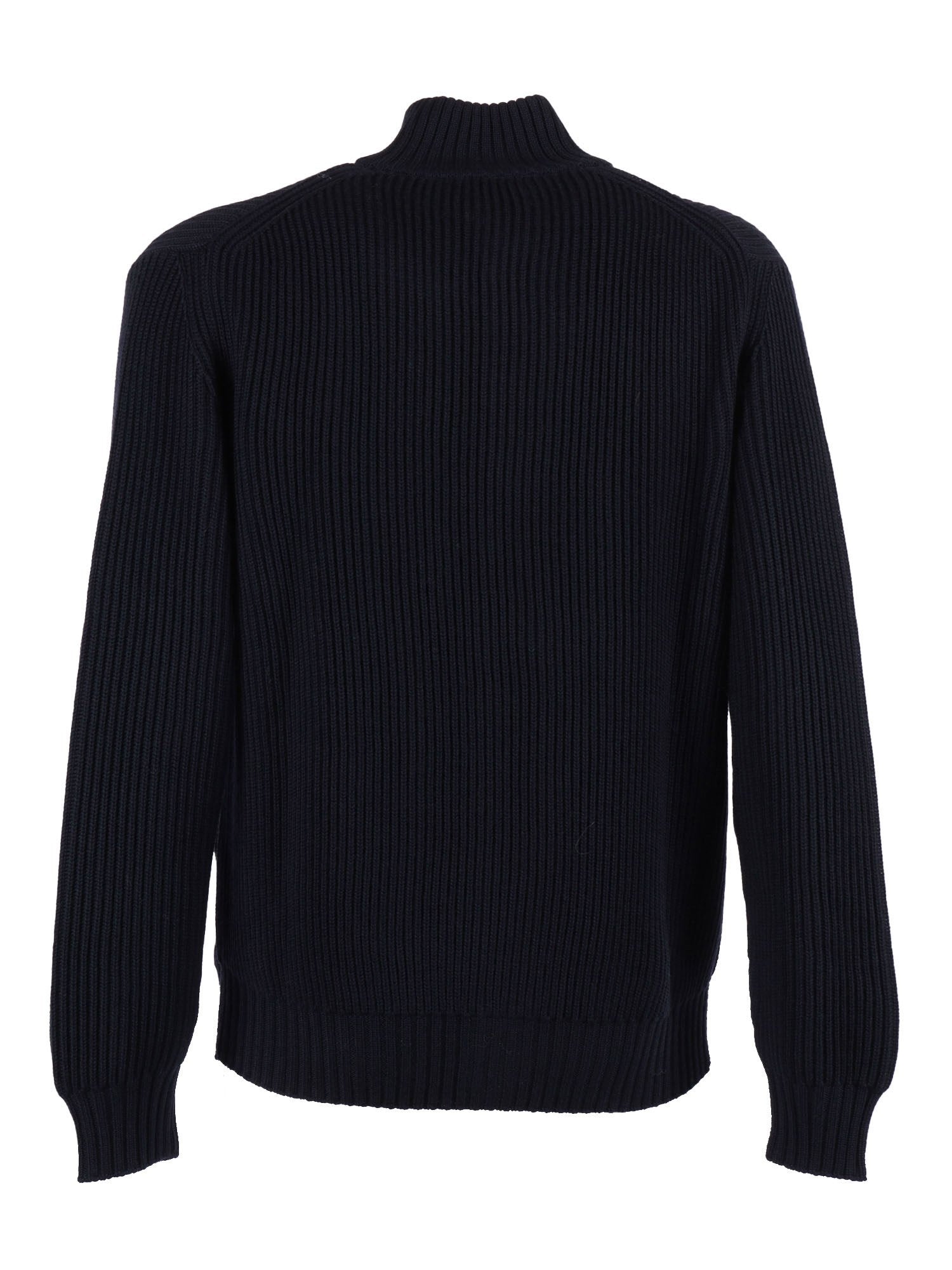 Navy Blue Fine Merino Cardigan