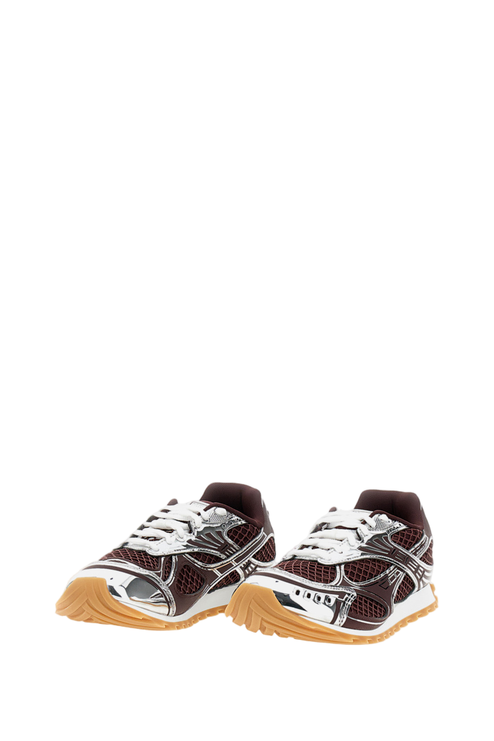Red Silver Orbit Technical Fabric Sneakers