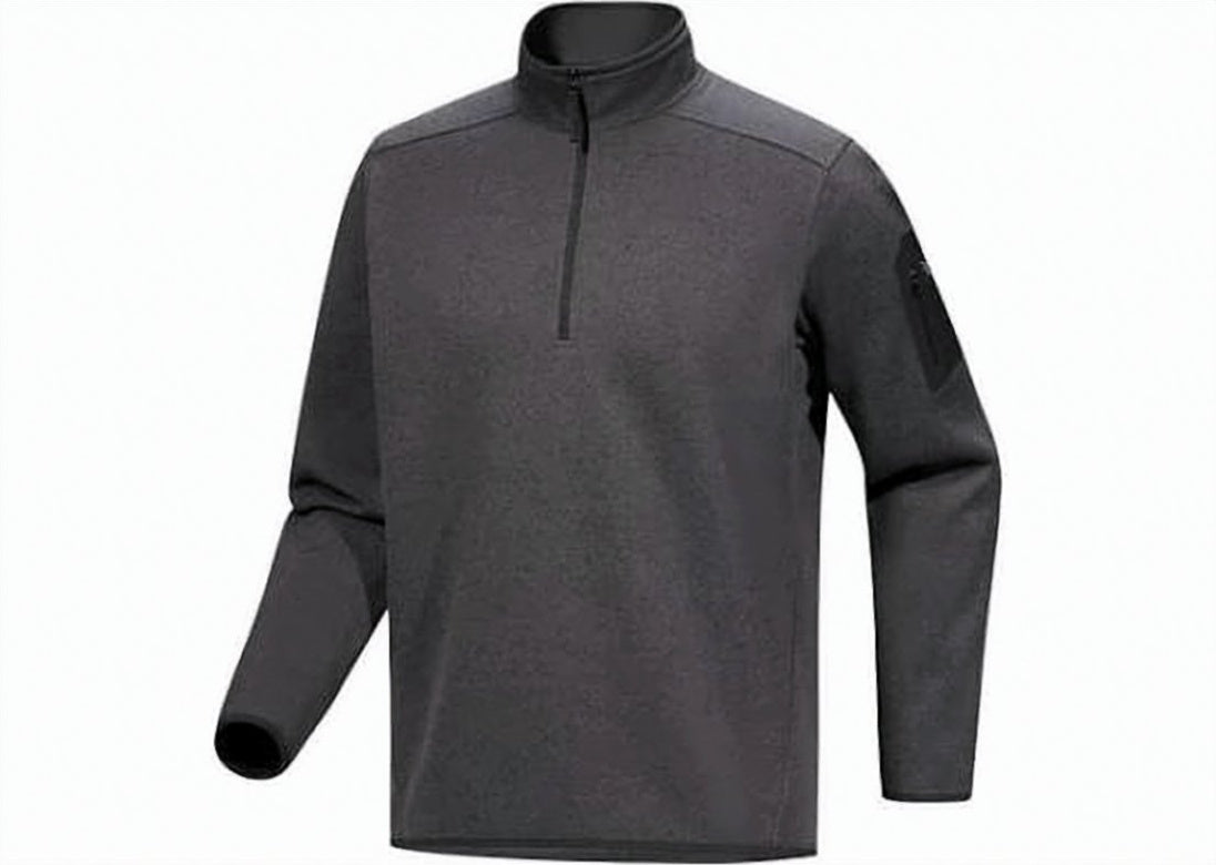 High Collar Quarter-Zip Long-Sleeve Top