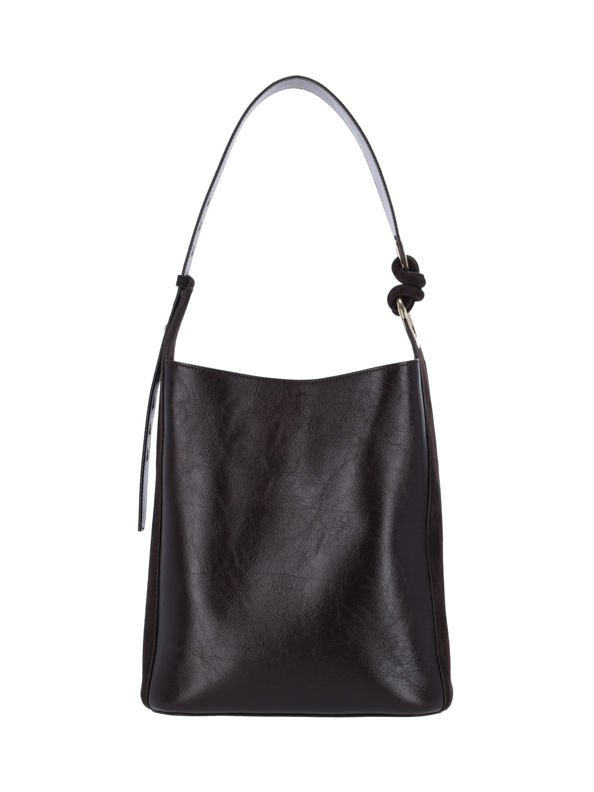"Ringo Chesterfield" Shoulder Bag In Brown Calfskin