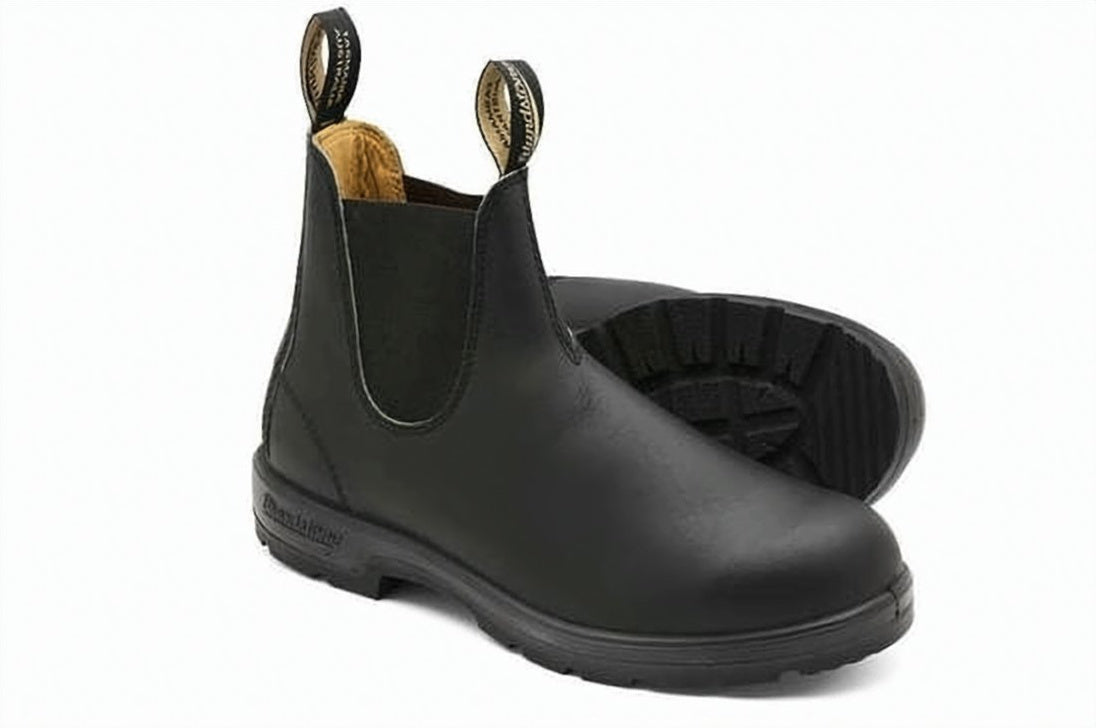 Black Ankle Boots with Elastic Side Panels