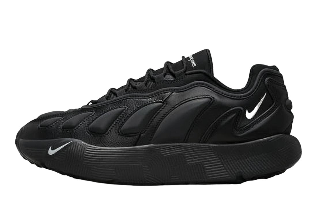 Monochromatic Black Sneakers with Sculpted Sole