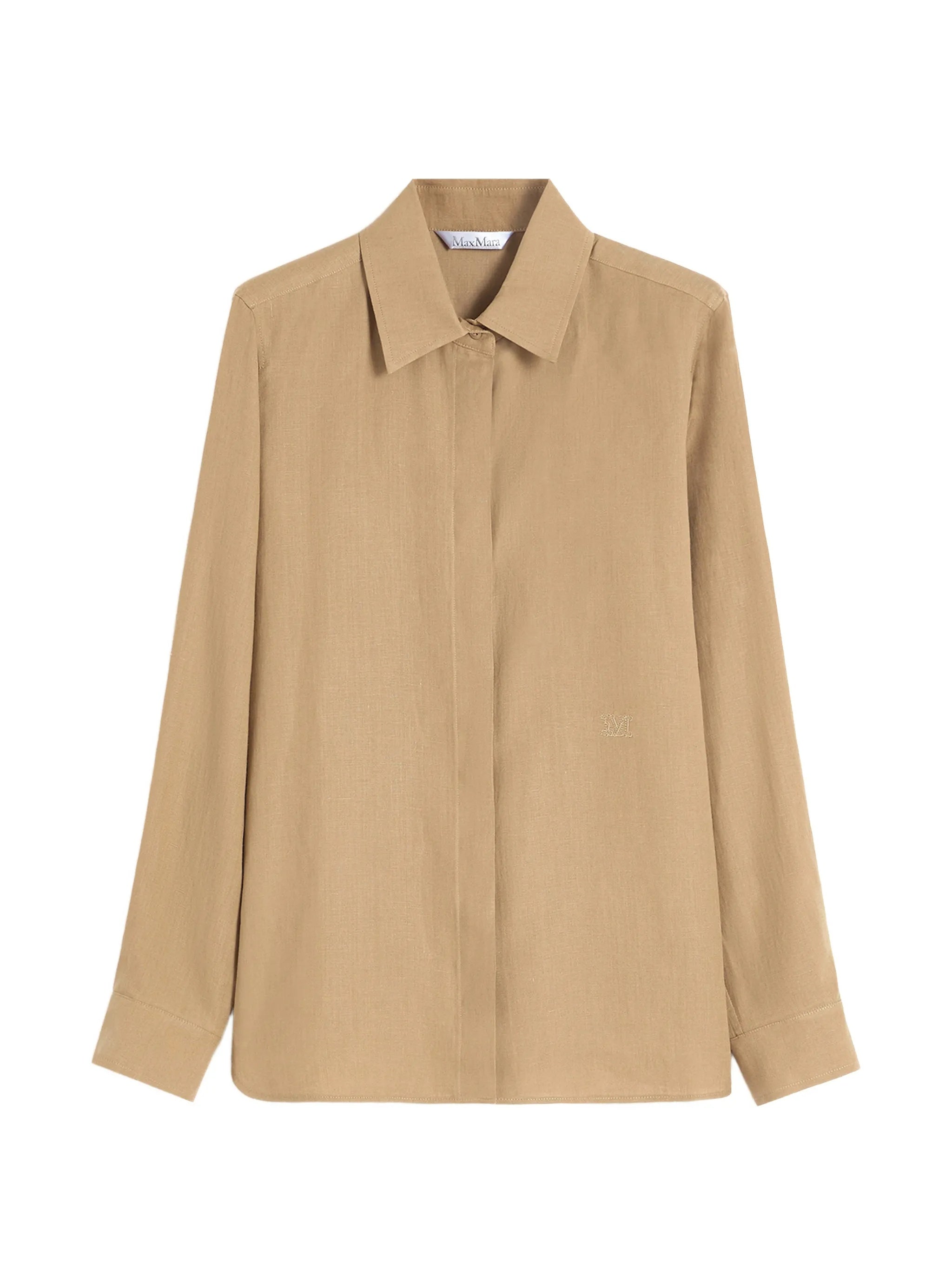 White Mxmfalas Long-Sleeved Button-Up Shirt