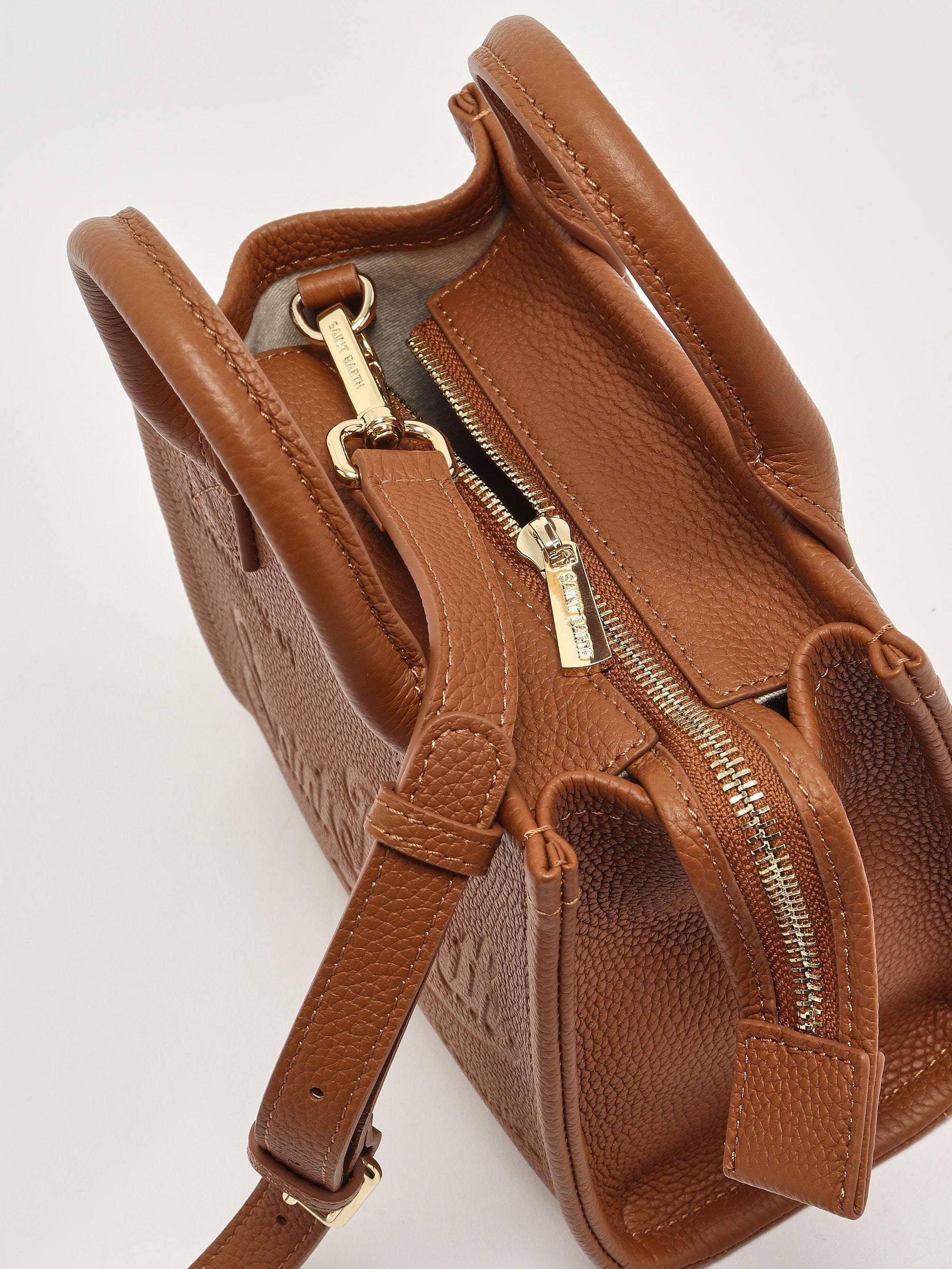 Rectangular Structured Handbag With Embossed Detail